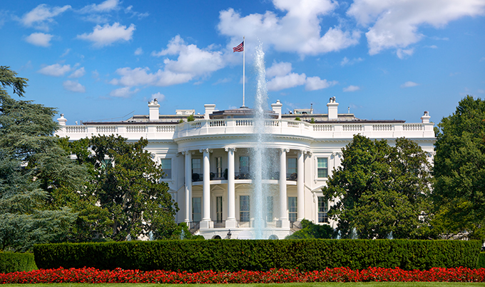 A picture of the White house